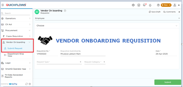 vendor onboarding
